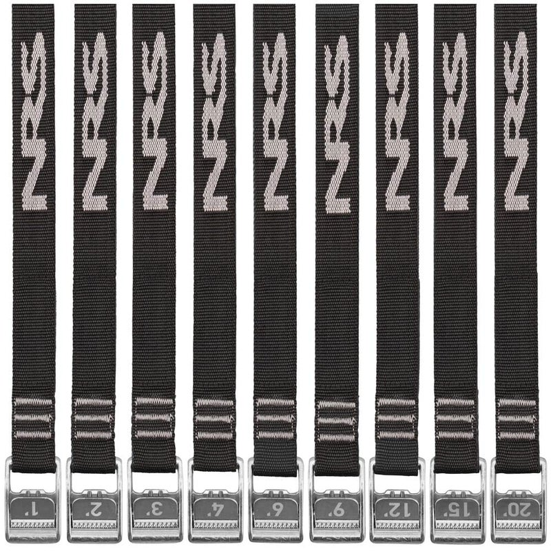 NRS 1" Heavy Duty Tie Down Strap 4 Pack-StealthBlack-15ft - Image 1